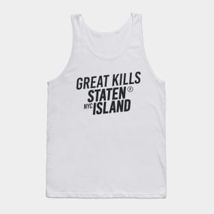 Great Kills - Staten Island, New York City - Modern Cursive Minimal Design Tank Top